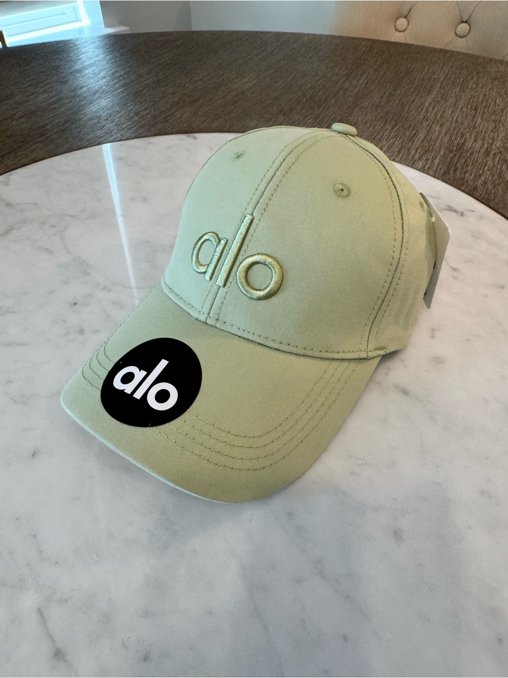 ALO Yoga  Pastel Green Embroidered Logo Cap